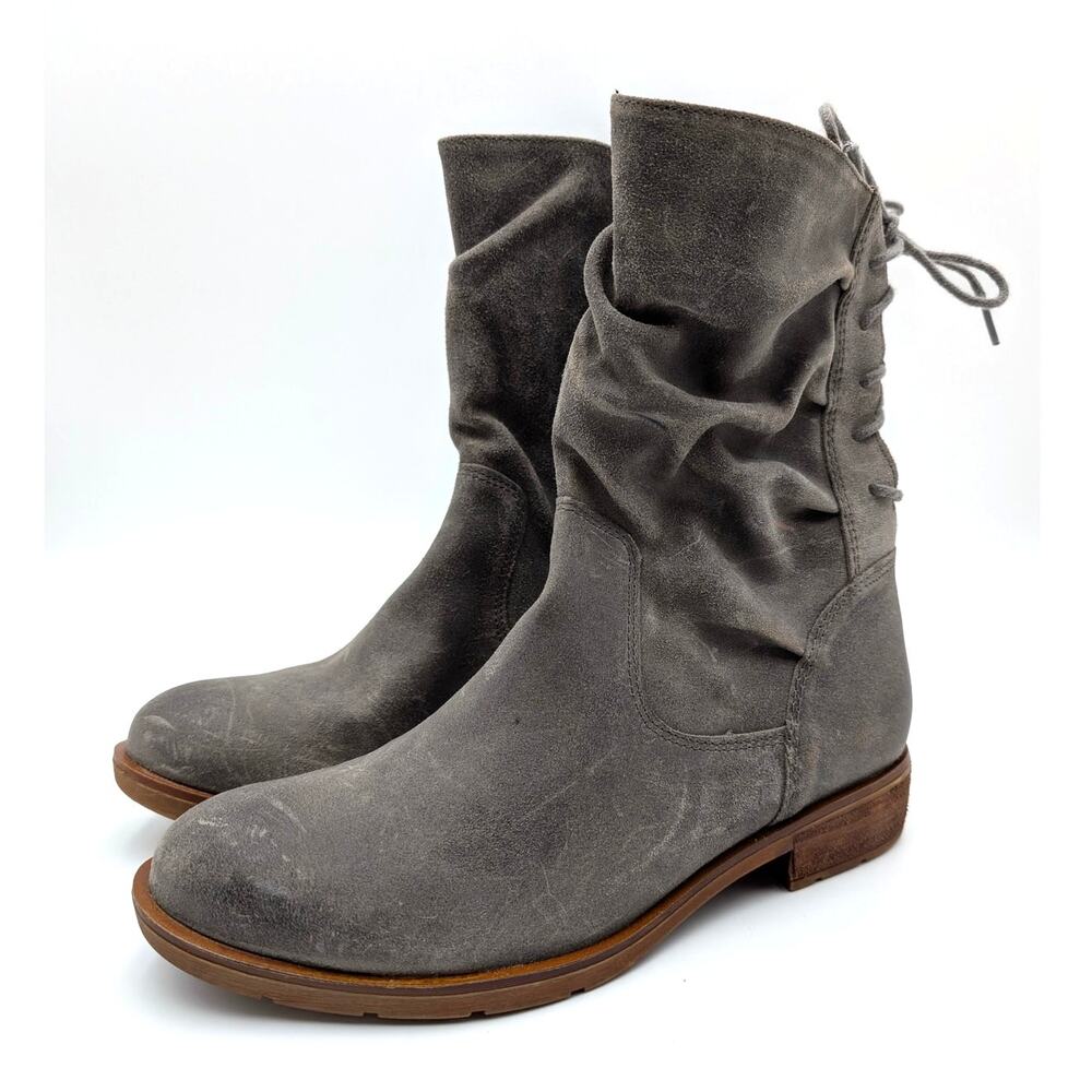Sofft Sharnell Low Waterproof Boots Back Zip Women's Dark Taupe Size US10M EU41